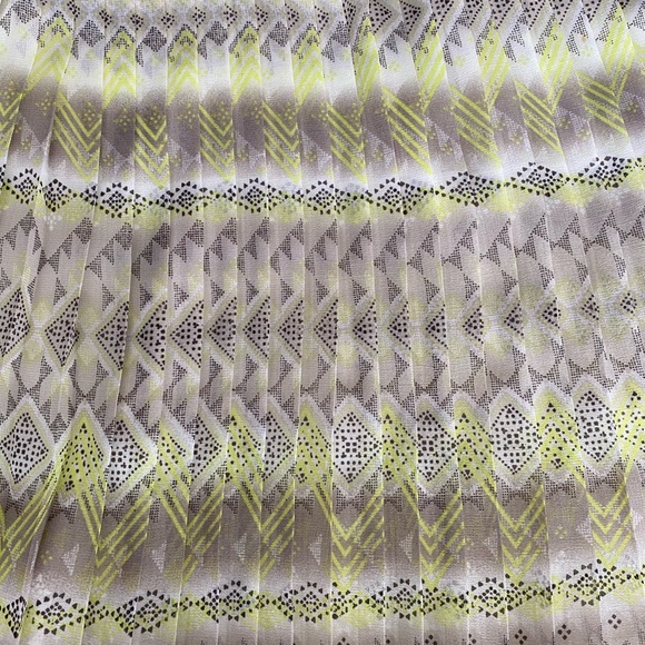 Beige Chiffon Pleated Skirt - Picture 4 of 6